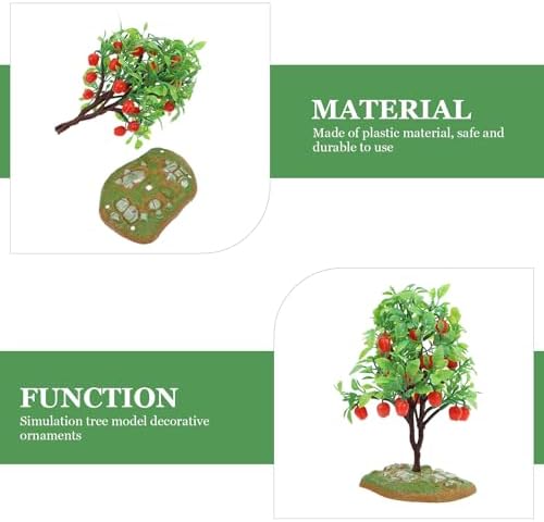 2pcs Artificial Apple Tree Model for Micro Landscape Decor