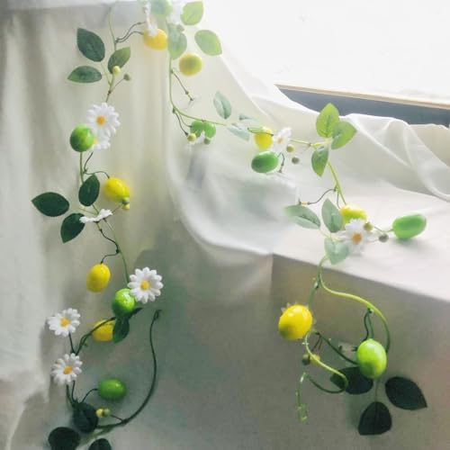 Artificial Lemon Daisy Flower Vines Garland 656ft