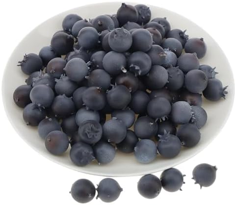 100Pcs Artificial Blueberries DIY Decor Fruit Display
