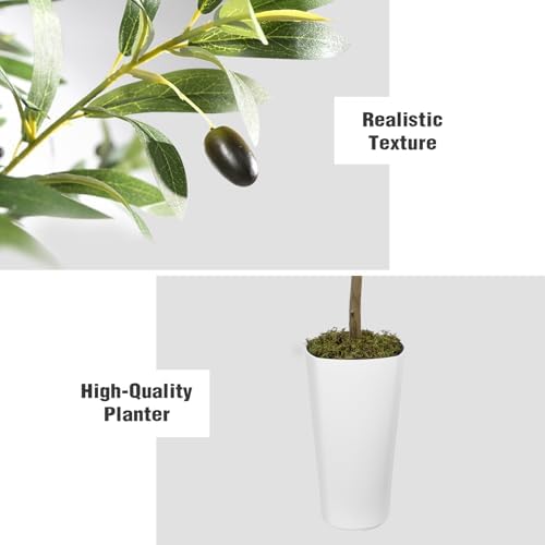 Vitalismo Artificial Olive Tree 5ft Tall Indoor Decor Tree