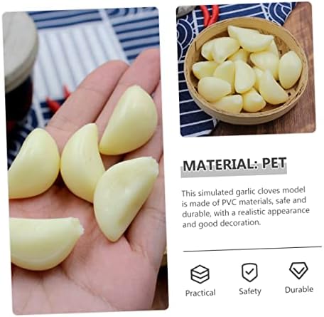 MAGICLULU 10pcs Artificial Garlic Cloves for Kitchen Display