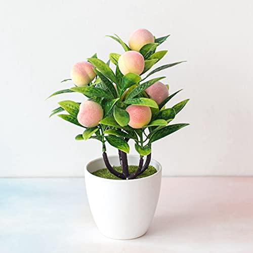 ASSR Artificial Potted Peach Tree Bonsai Set