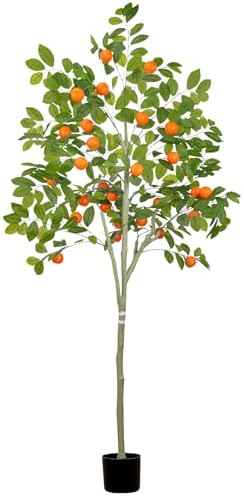 6 Feet Fake Orange Tree Artificial with Realistic Fruits and Leaves