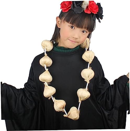 3 Sets Garlic String Artificial Vegetables Halloween Decor Party Props