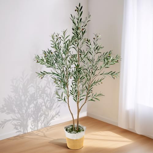Kockuu 6FT Artificial Olive Tree with LED Light