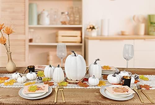 DearHouse 63Pcs Artificial Fall Pumpkins Decoration Set