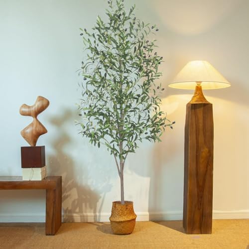 Artificial Olive Tree 6FT Tall with White Pot