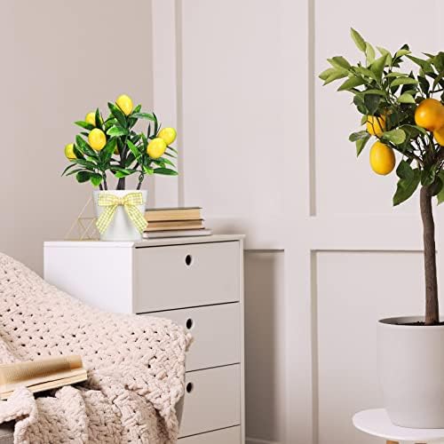 Jexine 3 Pack Lemon Tiered Tray Decor Set