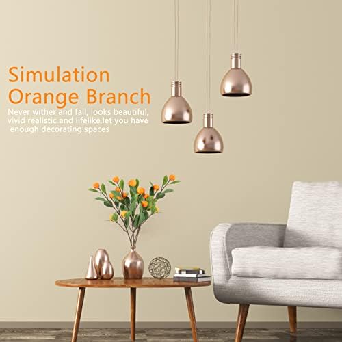 Asodomo 3 Pcs Artificial Tangerine Branches