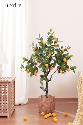 4ft Artificial Lemon Tree for Home Office Decor
