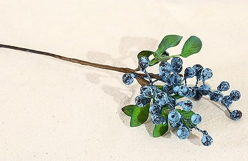 Mistari Artificial Blueberry Stems 20 Pack for Decor