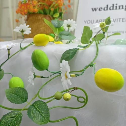 Artificial Lemon Daisy Flower Vines Garland 656ft