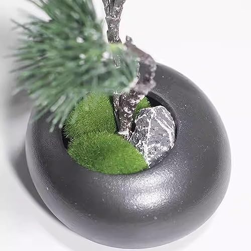 FAFACAI Artificial Bonsai Tree Gray Desktop Decor