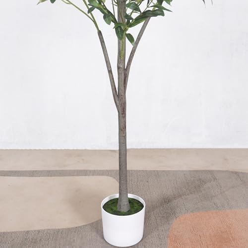 Artificial Olive Tree 6FT Tall with White Pot