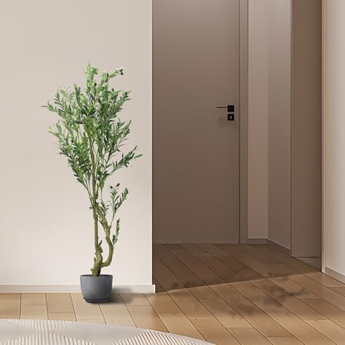 Quibbay 5FT Artificial Olive Tree with Lifelike Fruits