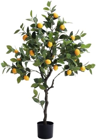 4ft Artificial Lemon Tree for Home Office Decor