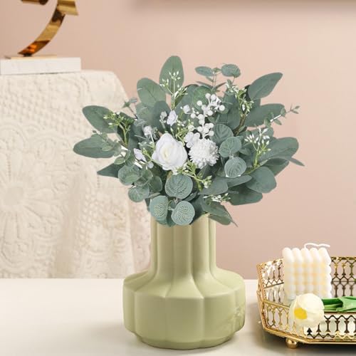 120 Pcs Mixed Eucalyptus Leaves Stems for Wedding Decor