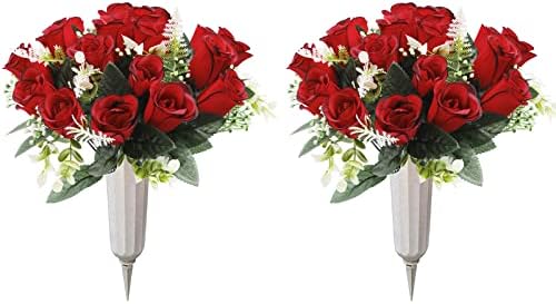 UArtlines Artificial Cemetery Flowers for Grave