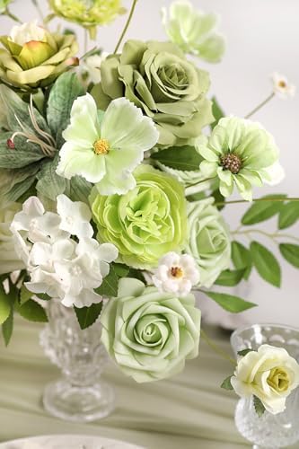 GAATEEK Artificial Flowers Roses with Stems for DIY Decorations