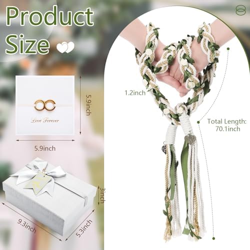 ReliThick Wedding Lasso Handfasting Cord Set with Pendant