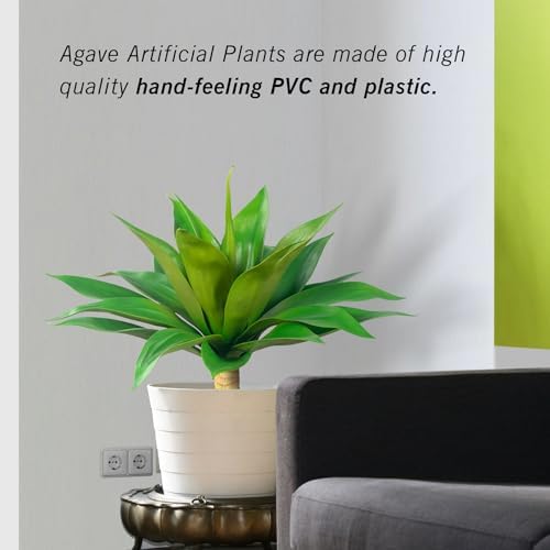 Artificial Agave Plants 2Pack 28 Inch UV Resistant