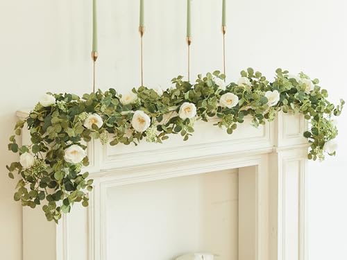 Party Joy 656ft Eucalyptus Garland with Flowers
