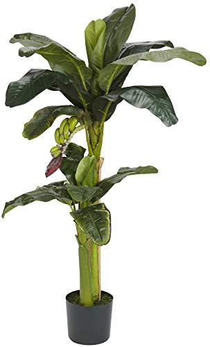 Nearly Natural 5ft 3ft Banana Silk Tree with Bananas