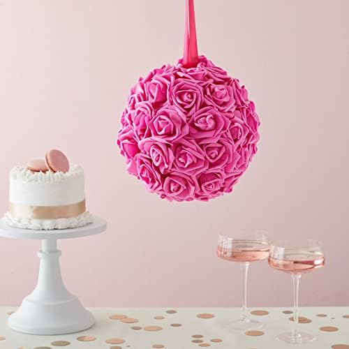 Juvale 100 Pack Hot Pink Artificial Roses