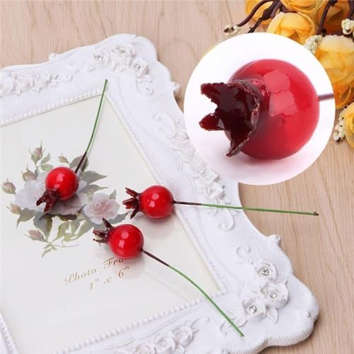 20Pcs Red Mini Pomegranate Artificial Decor