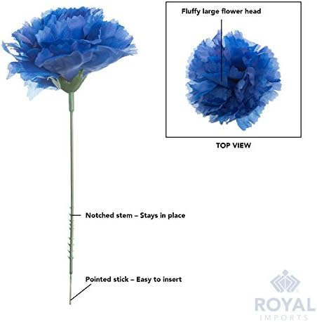 Royal Imports Artificial Carnations Ivory 5 Stems