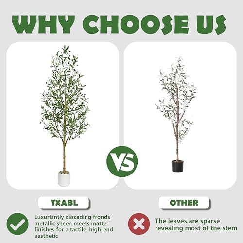 Artificial Olive Tree with White Planter Home Decor