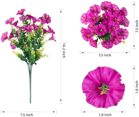 Ivydale 12 Bundle Artificial Morning Glory Flowers with Eucalyptus Leaves