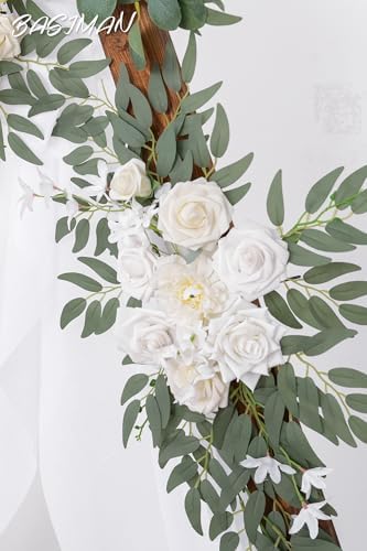 BASIMAN Artificial Wedding Arch Flowers Kit Pack of 3