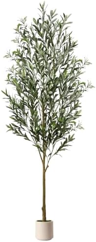 7FT Artificial Olive Tree with Realistic Fruits and Trunk