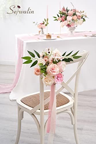 Serwalin Pink Wedding Artificial Flowers Silk Flowers Set