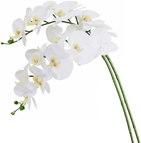 Htmeing 38 Inch Artificial Phalaenopsis Flowers Branches Real Touch