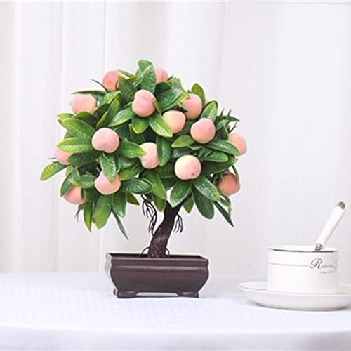 Artificial Bonsai Orange Peach Tree Potted for Home