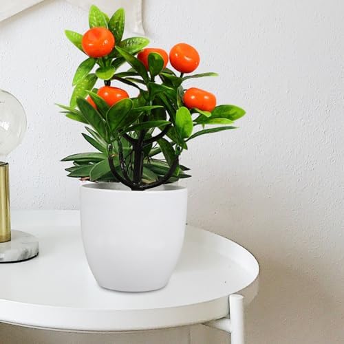 Cabilock Simulation Potted Fruit Tree Artificial Bonsai Decoration