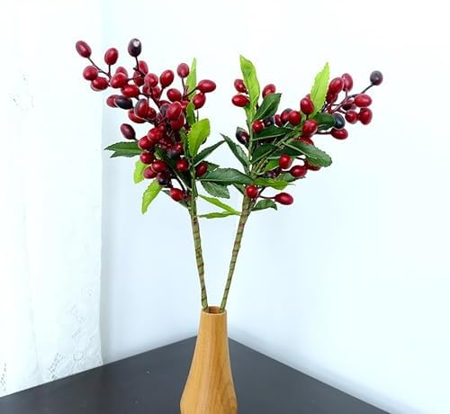 MISNODE 4PCS Artificial Olive Branches with Fruits 1