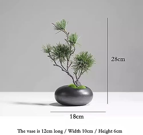 FAFACAI Artificial Bonsai Tree Gray Desktop Decor