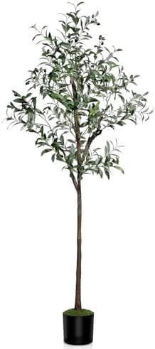DIIGER 6FT Artificial Olive Tree with Fruits and Leaves