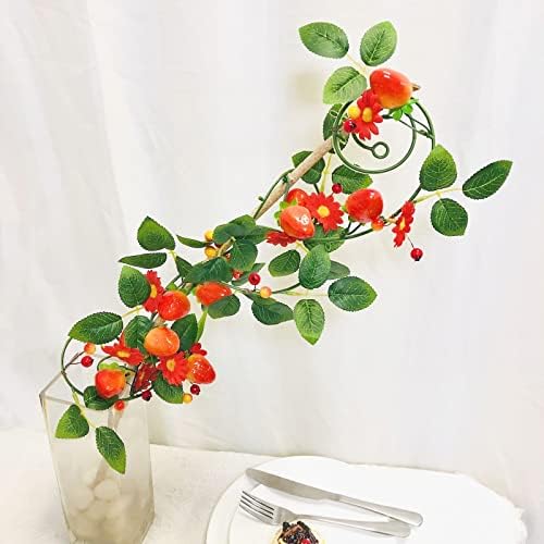 Artificial Strawberry Red Flower Garland for Wedding Home Garden