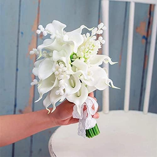 IPOPU 24PCS Artificial Calla Lily Flowers Real Touch White