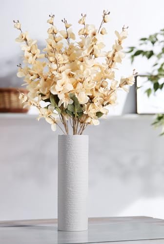 6PCS Champagne Delphinium Artificial Flowers for Wedding Decor