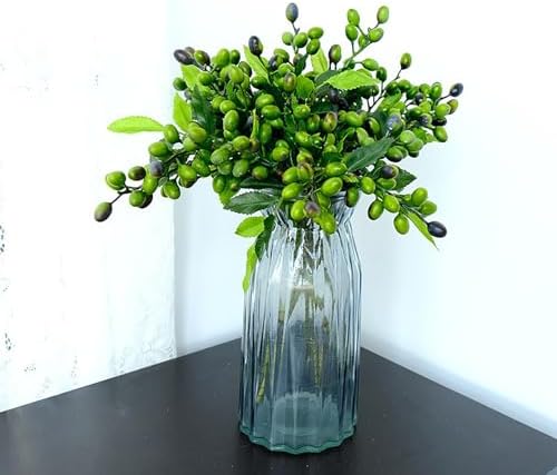 Belupai 4Pcs Artificial Olive Branches with Fruits
