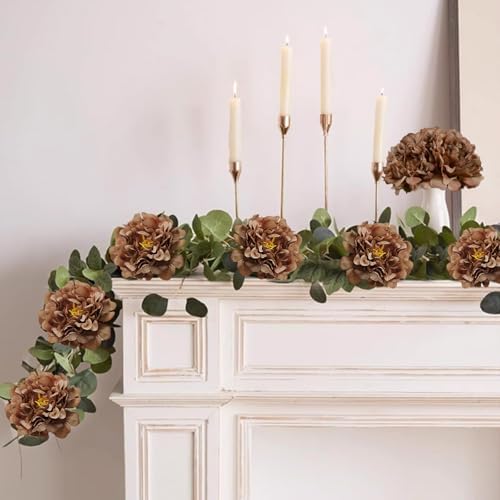 20pcs 5 Inch Artificial Peonies with 6 Inch Stems