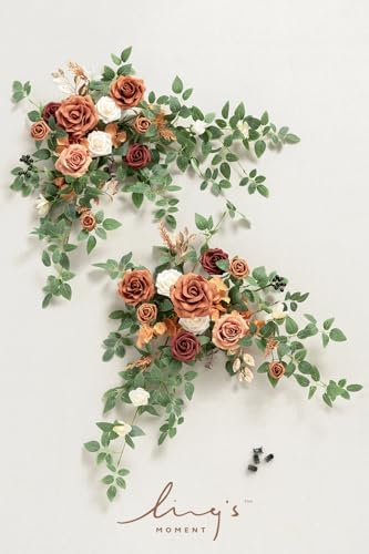 Lings Moment 2pcs Artificial Flower Garland for Wedding Decor