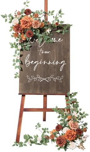 Lings Moment 2pcs Artificial Flower Garland for Wedding Decor