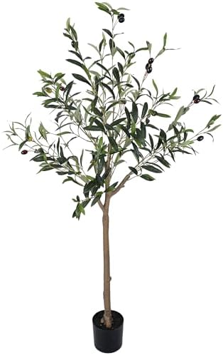 Olive Tree Artificial 4FT with Realistic Leaves and Fruits in Pot