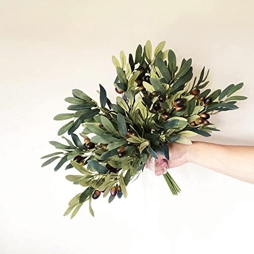 DVGUN 5 Pack Artificial Olive Branches Silk Plants
